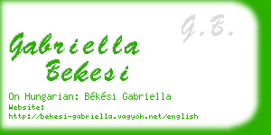 gabriella bekesi business card