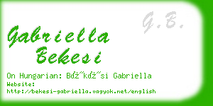gabriella bekesi business card